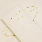 Gold-Tone Crystal Dotted Headband