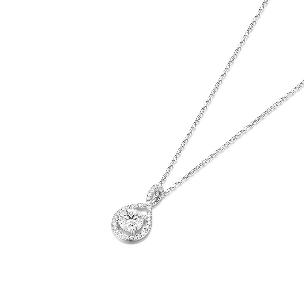 Women's Lab-Grown Diamond Infinity Pendant Necklace