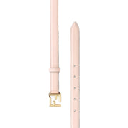 FENDI FF Confetto Pink Calfskin Leather Belt Gold Buckle Size 85 New