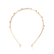 Gold-Tone Crystal Dotted Headband