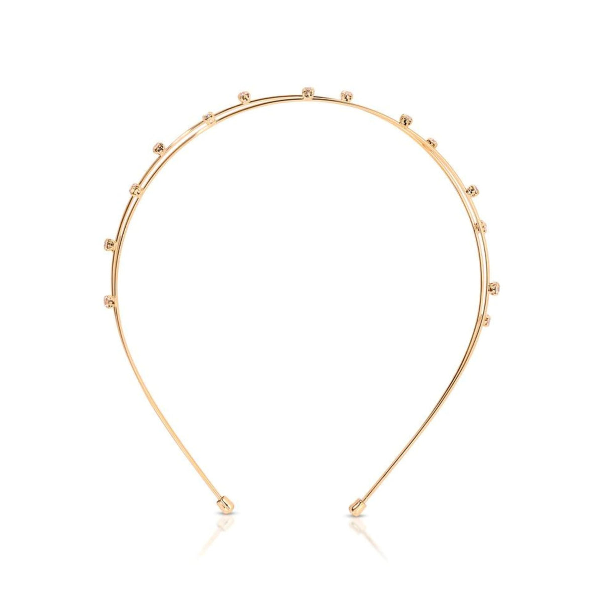 Gold-Tone Crystal Dotted Headband