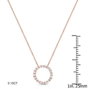 Women's Lab-Grown Diamond Circle Pendant Necklace