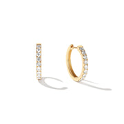14K Gold Lab-Grown Diamond Hoop Earrings