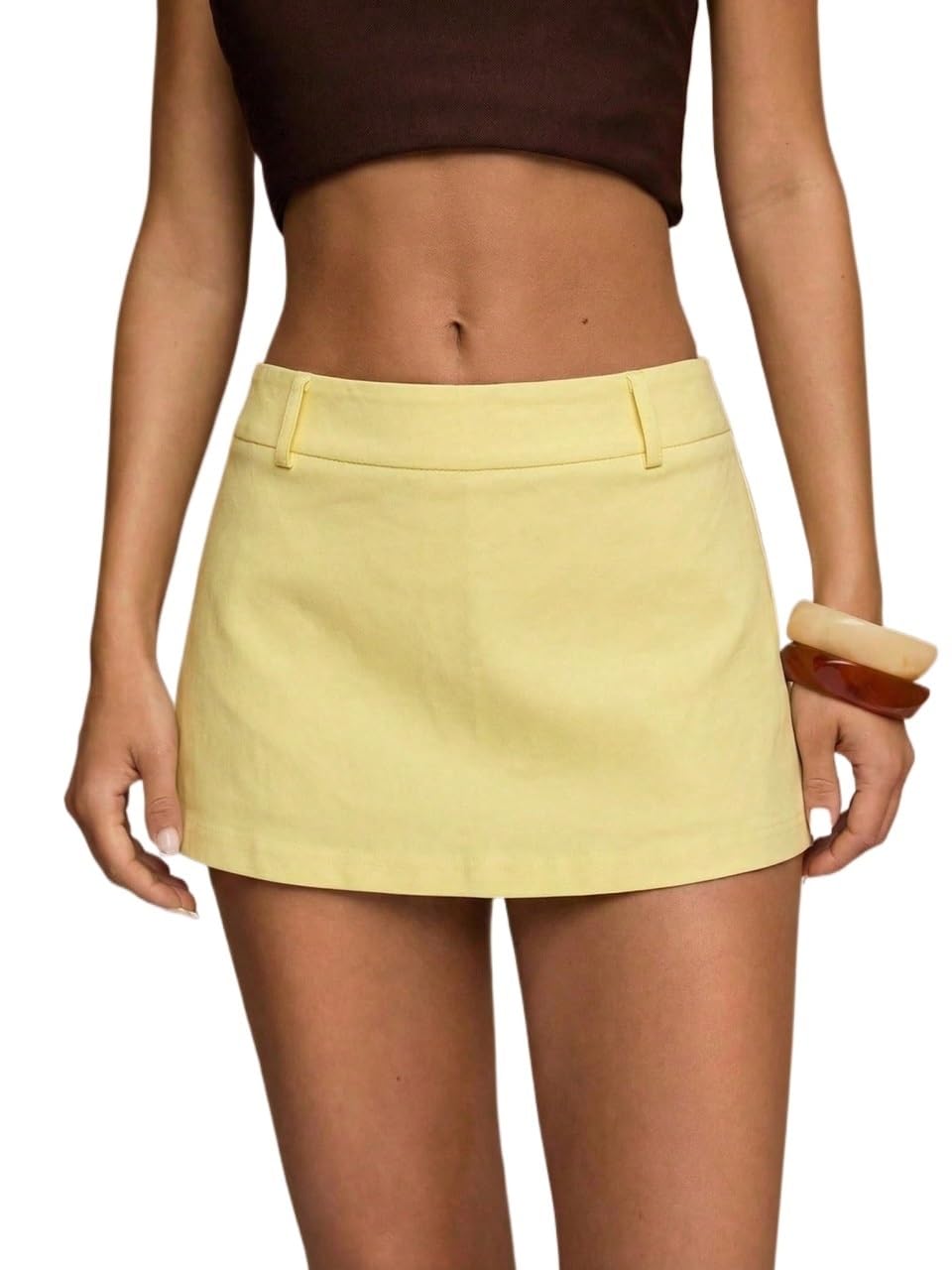 Women's Low-Waist A-Line Mini Skort with Pockets