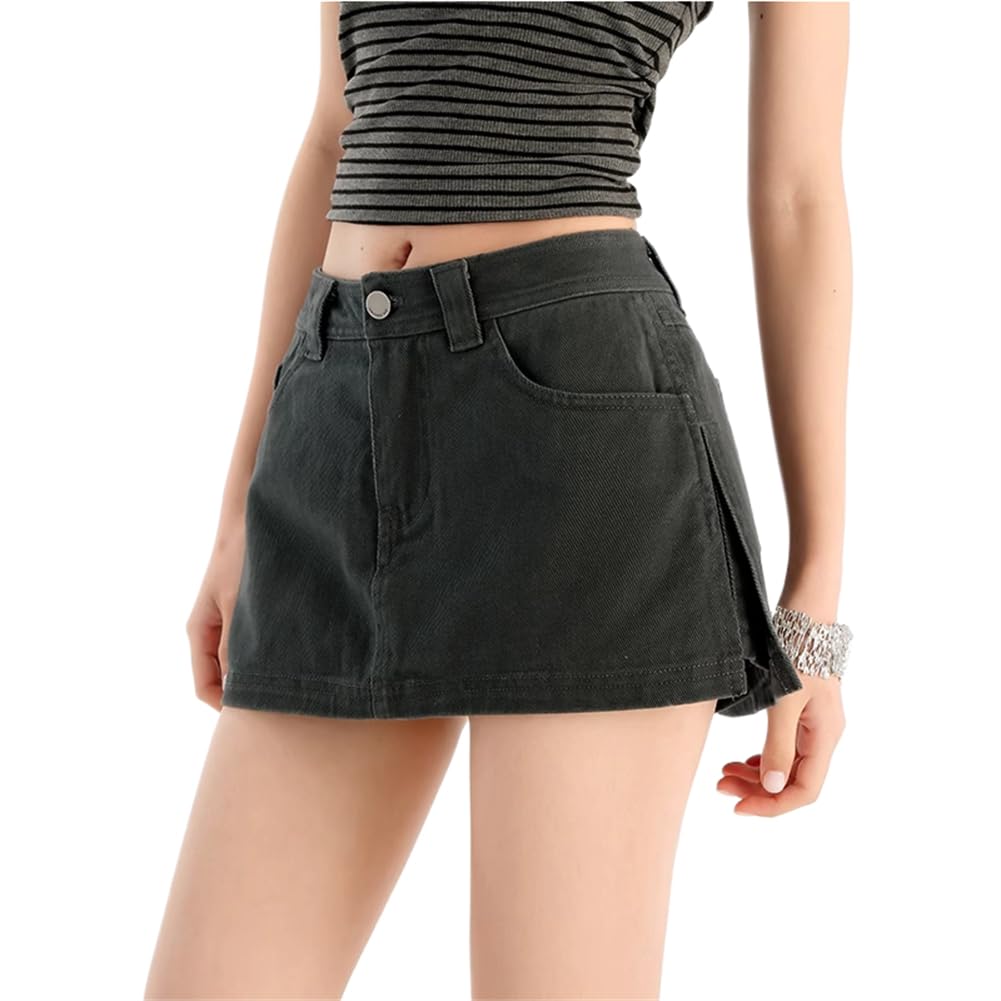 Denim Short Skirt for Women in Summer, Low Waist Slim Hip Pants Work