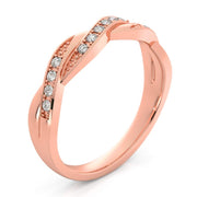 Olivia 0.20tcw Diamond Bypass Wedding Ring