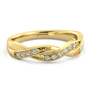 Olivia 0.20tcw Diamond Bypass Wedding Ring