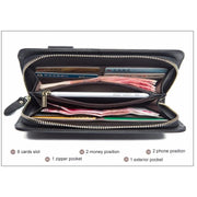 Men's Leather Long Wallet & Clutch
