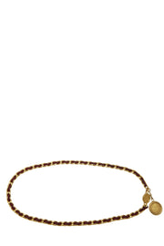 Chanel, Pre-loved Gold & Red Logo Chain Belt, Red