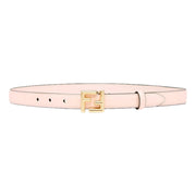 FENDI FF Confetto Pink Calfskin Leather Belt Gold Buckle Size 85 New