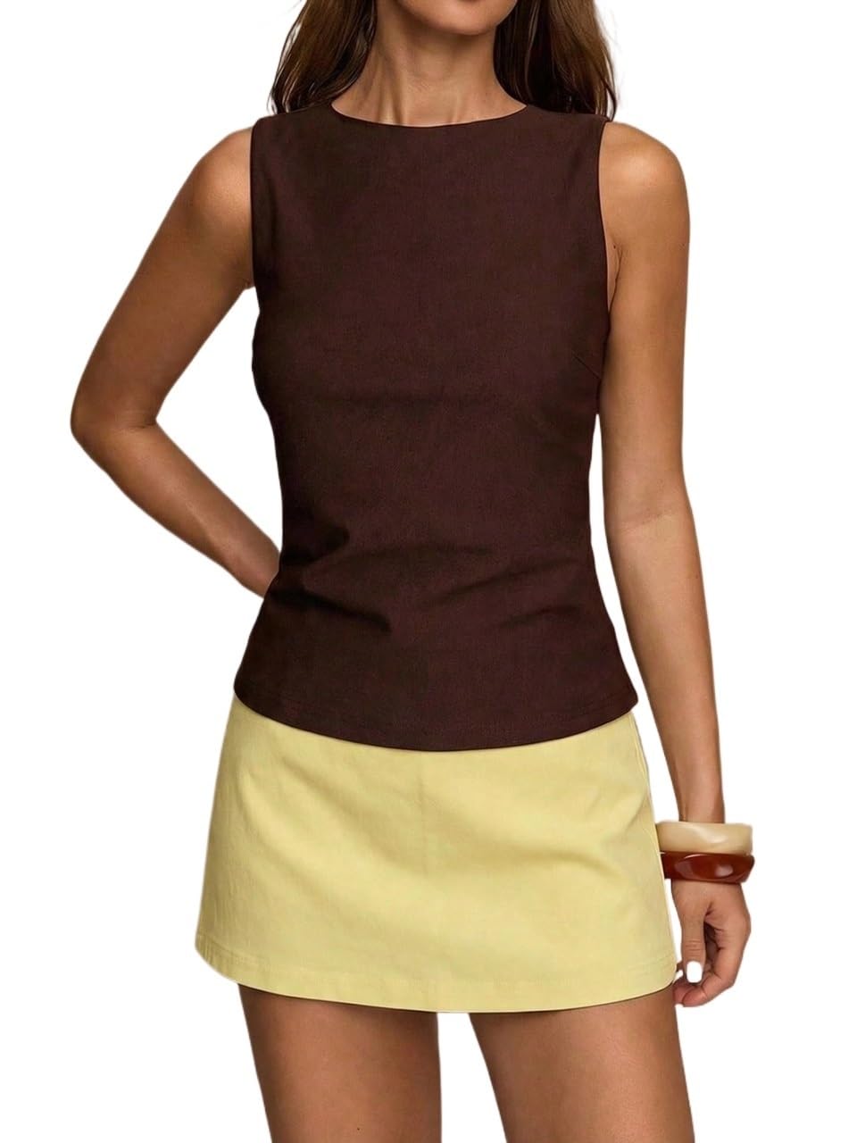 Women's Low-Waist A-Line Mini Skort with Pockets