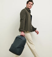 Waterproof Leather Laptop Backpack 22L