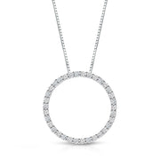 Women's Lab-Grown Diamond Circle Pendant Necklace