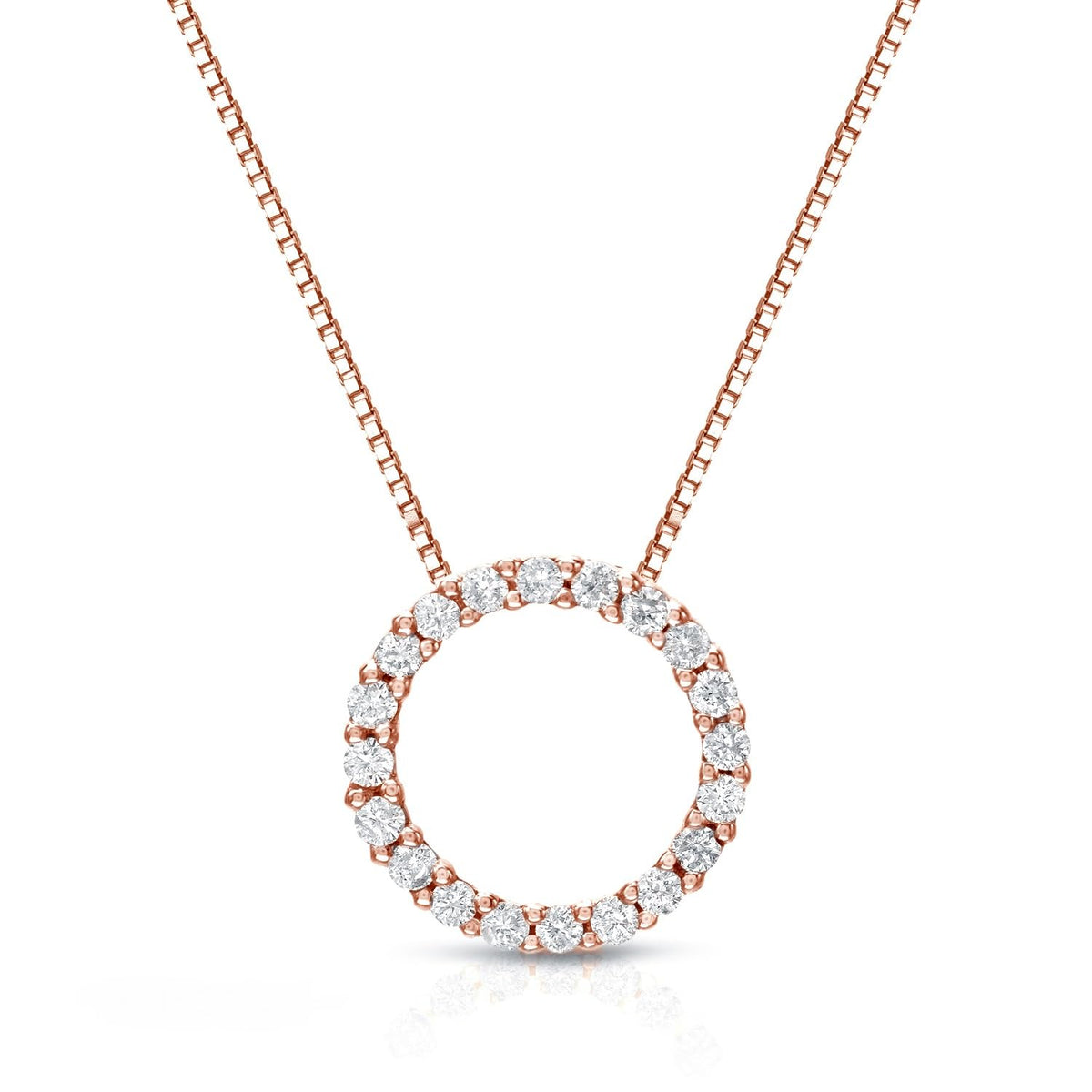 Women's Lab-Grown Diamond Circle Pendant Necklace