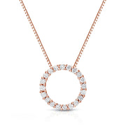 Women's Lab-Grown Diamond Circle Pendant Necklace