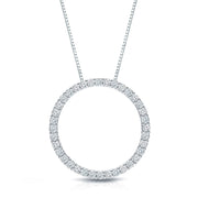 Women's Lab-Grown Diamond Circle Pendant Necklace