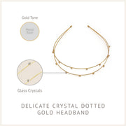 Gold-Tone Crystal Dotted Headband