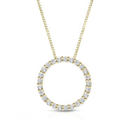Women's Lab-Grown Diamond Circle Pendant Necklace