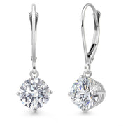 Round Lab-Grown Diamond Dangle Earrings