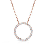 Women's Lab-Grown Diamond Circle Pendant Necklace