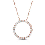 Women's Lab-Grown Diamond Circle Pendant Necklace