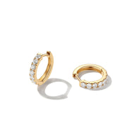 14K Gold Lab-Grown Diamond Hoop Earrings