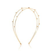 Gold-Tone Crystal Dotted Headband