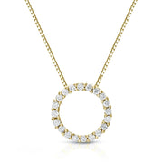 Women's Lab-Grown Diamond Circle Pendant Necklace