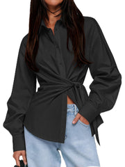 Women's Long Sleeve Button-Down Blouse