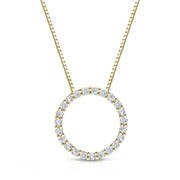 Women's Lab-Grown Diamond Circle Pendant Necklace