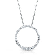 Women's Lab-Grown Diamond Circle Pendant Necklace