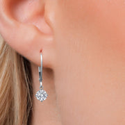 Round Lab-Grown Diamond Dangle Earrings