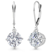 Round Lab-Grown Diamond Dangle Earrings