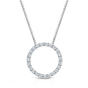 Women's Lab-Grown Diamond Circle Pendant Necklace