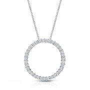 Women's Lab-Grown Diamond Circle Pendant Necklace