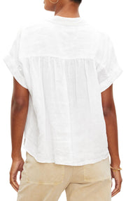 Velvet by Graham & Spencer Women's Aria Short Sleeve Button Down Top