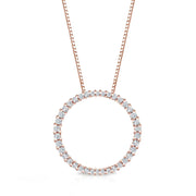 Women's Lab-Grown Diamond Circle Pendant Necklace