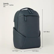 Waterproof Leather Laptop Backpack 22L