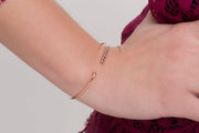 Solid Gold Seven-Diamond Bangle Bracelet