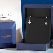 Round Lab-Grown Diamond Dangle Earrings