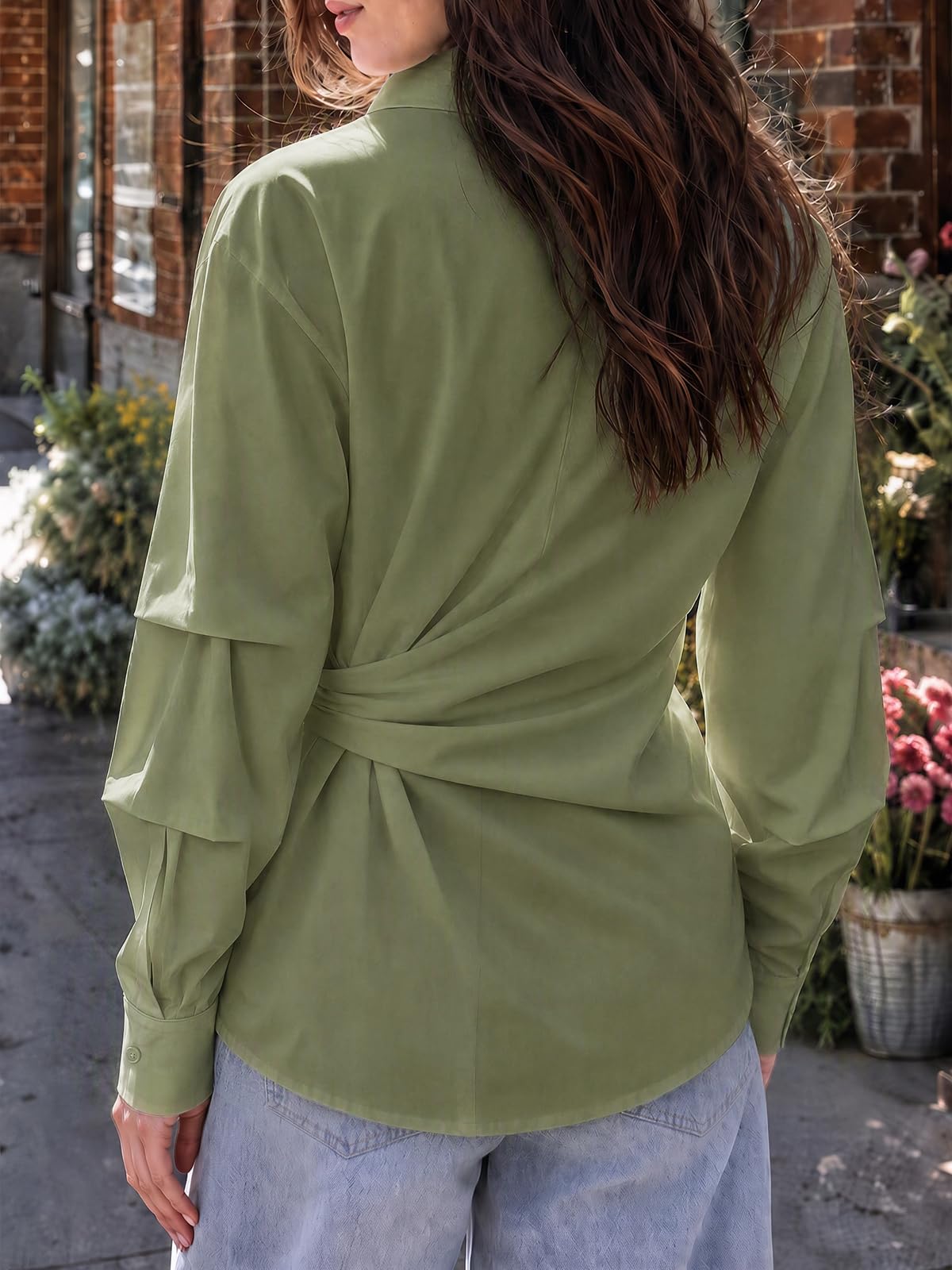 Women's Long Sleeve Button-Down Blouse