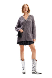Desigual Women's Woman Flat Knit Thick Gauge Jacket