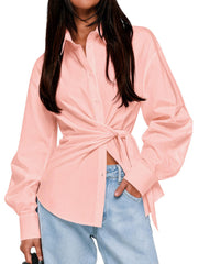 Women's Long Sleeve Button-Down Blouse