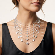 1/4 to 4 Carat Lab-Grown Diamond Bezel Set Station Necklace 18 inch