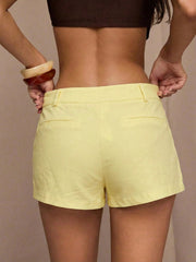 Women's Low-Waist A-Line Mini Skort with Pockets