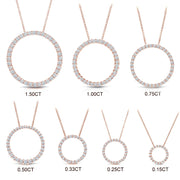 Women's Lab-Grown Diamond Circle Pendant Necklace