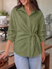 Women's Long Sleeve Button-Down Blouse