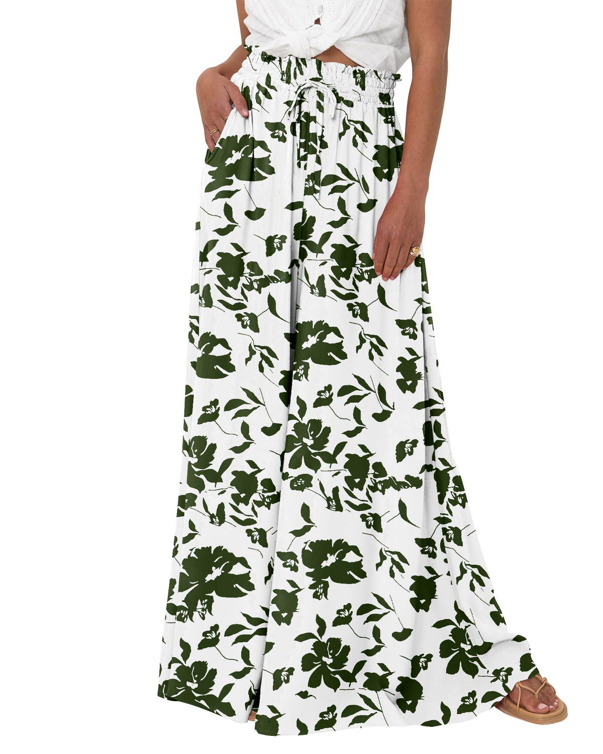 BTFBM Wide Leg Flowy Palazzo Pants for Women