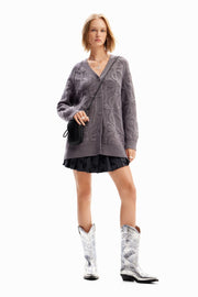 Desigual Women's Woman Flat Knit Thick Gauge Jacket