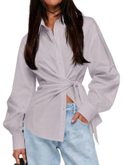 Women's Long Sleeve Button-Down Blouse